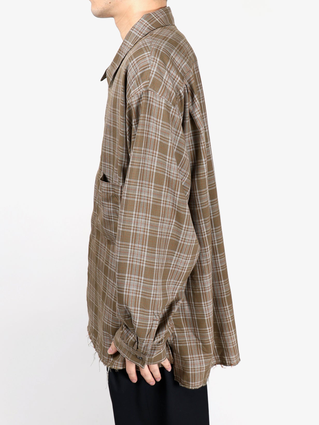 ANCELLM　AGING RAYON CHECK SHIRT
