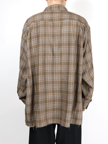ANCELLM　AGING RAYON CHECK SHIRT