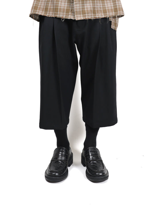 RICE NINE TEN　THREE QUARTER WOOL 2TUCK TROUSERS