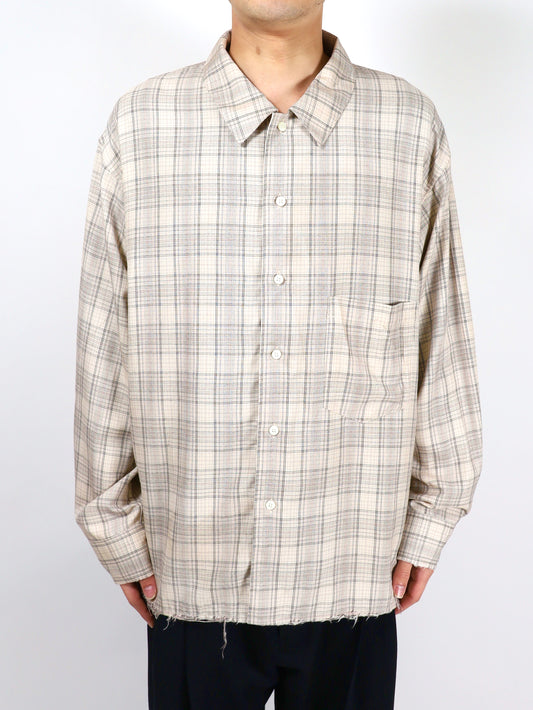 ANCELLM　AGING RAYON CHECK SHIRT