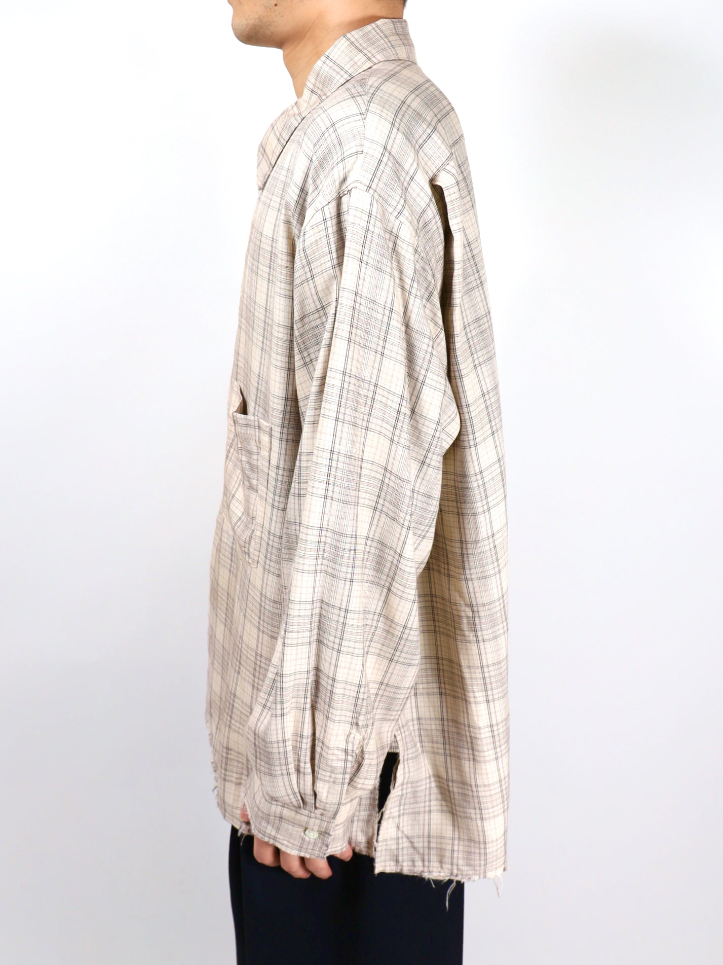 ANCELLM　AGING RAYON CHECK SHIRT