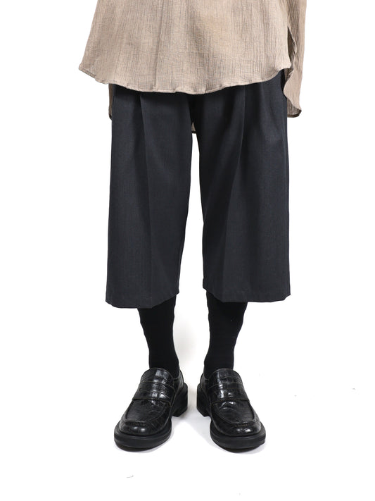 RICE NINE TEN　THREE QUARTER WOOL 2TUCK TROUSERS
