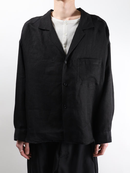 ANCELLM　100/S LINEN TAILORED SHIRT