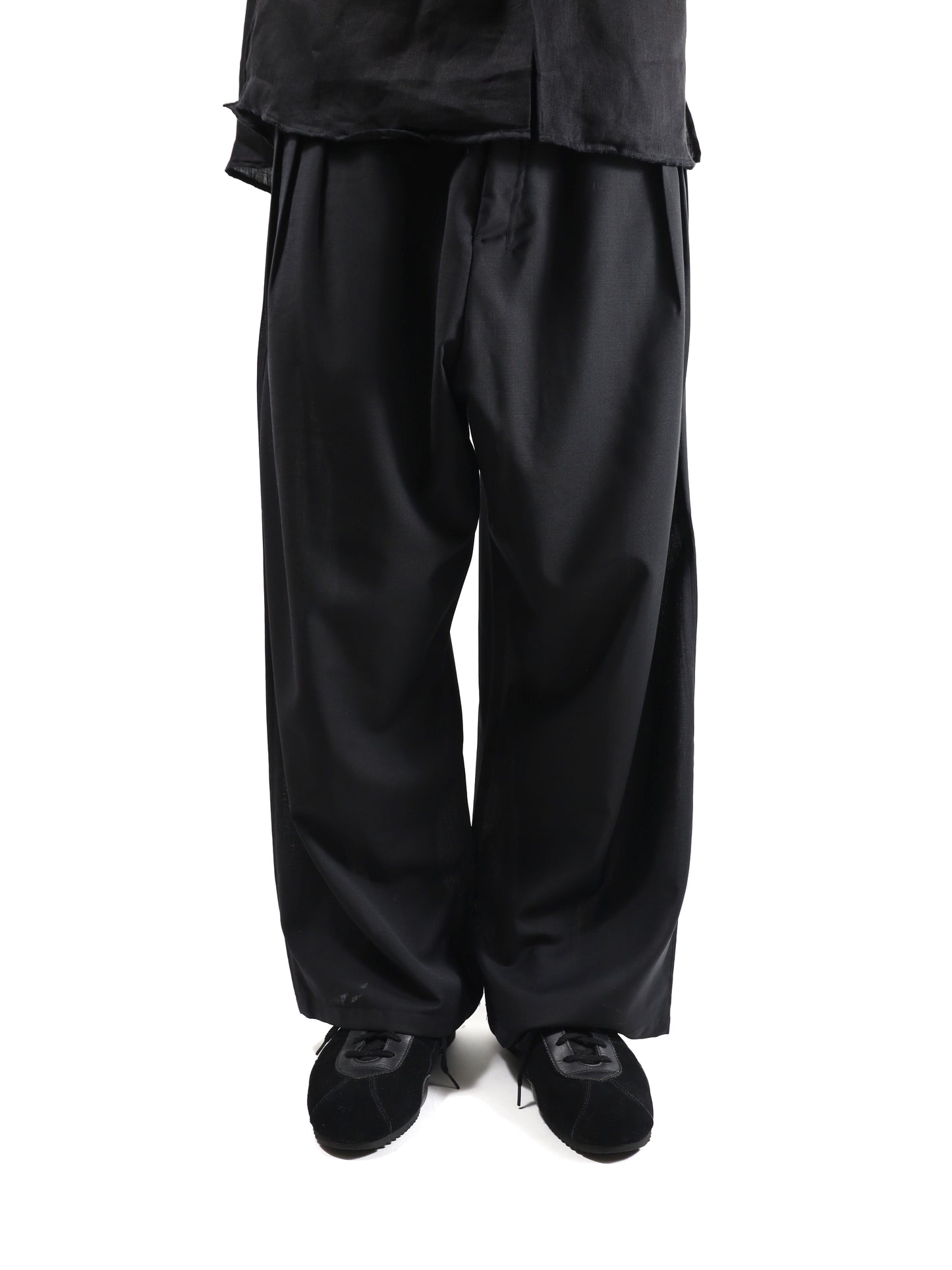 ANCELLM　BELTED WOOL SLACKS
