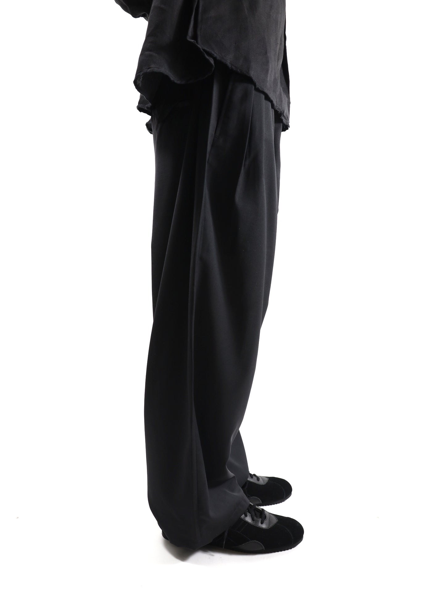 ANCELLM　BELTED WOOL SLACKS