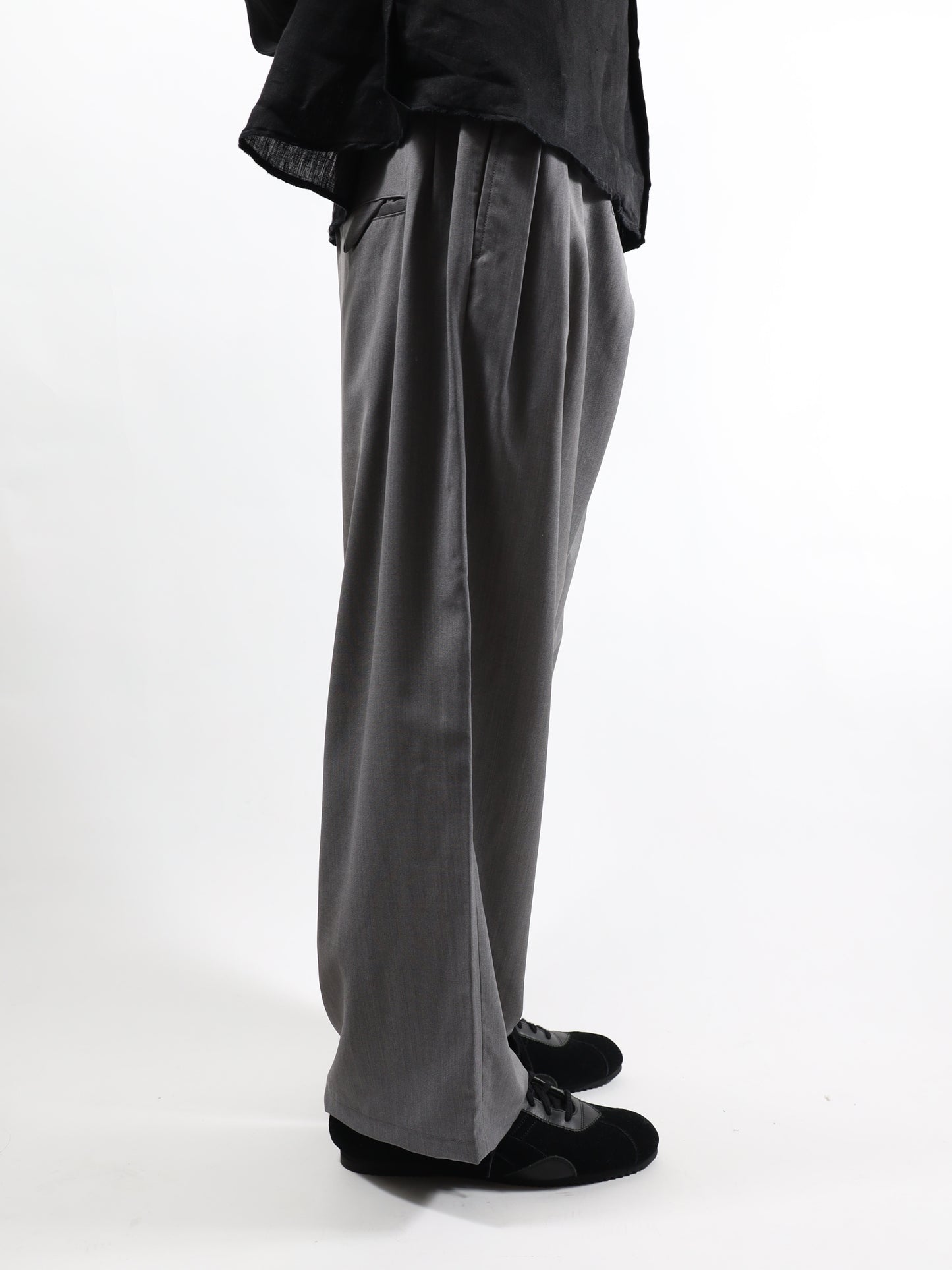 ANCELLM　BELTED WOOL SLACKS