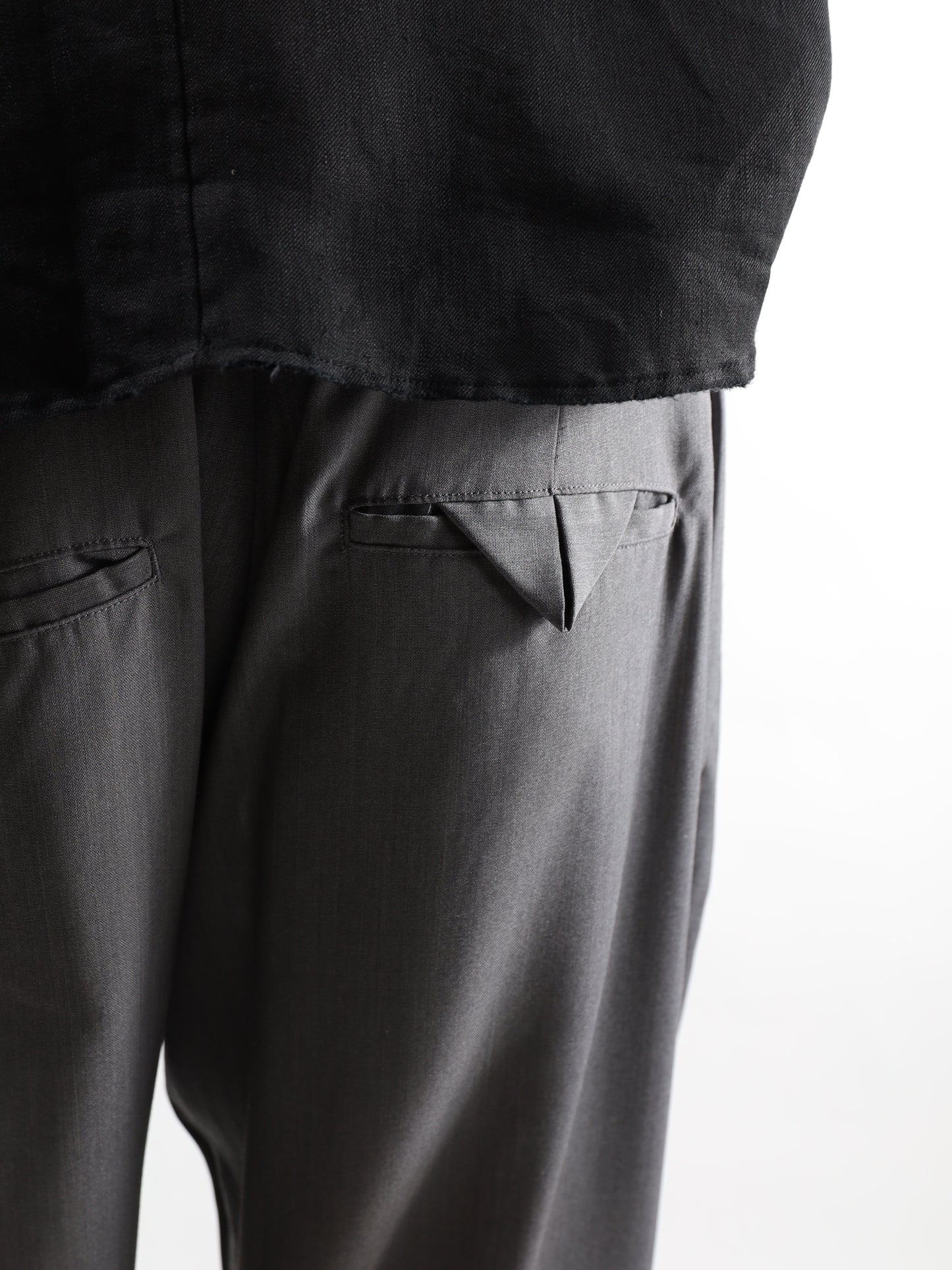 ANCELLM　BELTED WOOL SLACKS