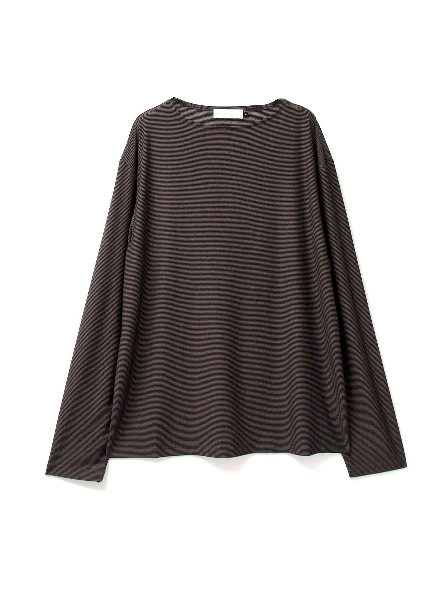 AMOMENTO　STRIPE BOAT NECK LONG SLEEVE