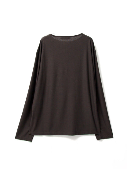 AMOMENTO　STRIPE BOAT NECK LONG SLEEVE