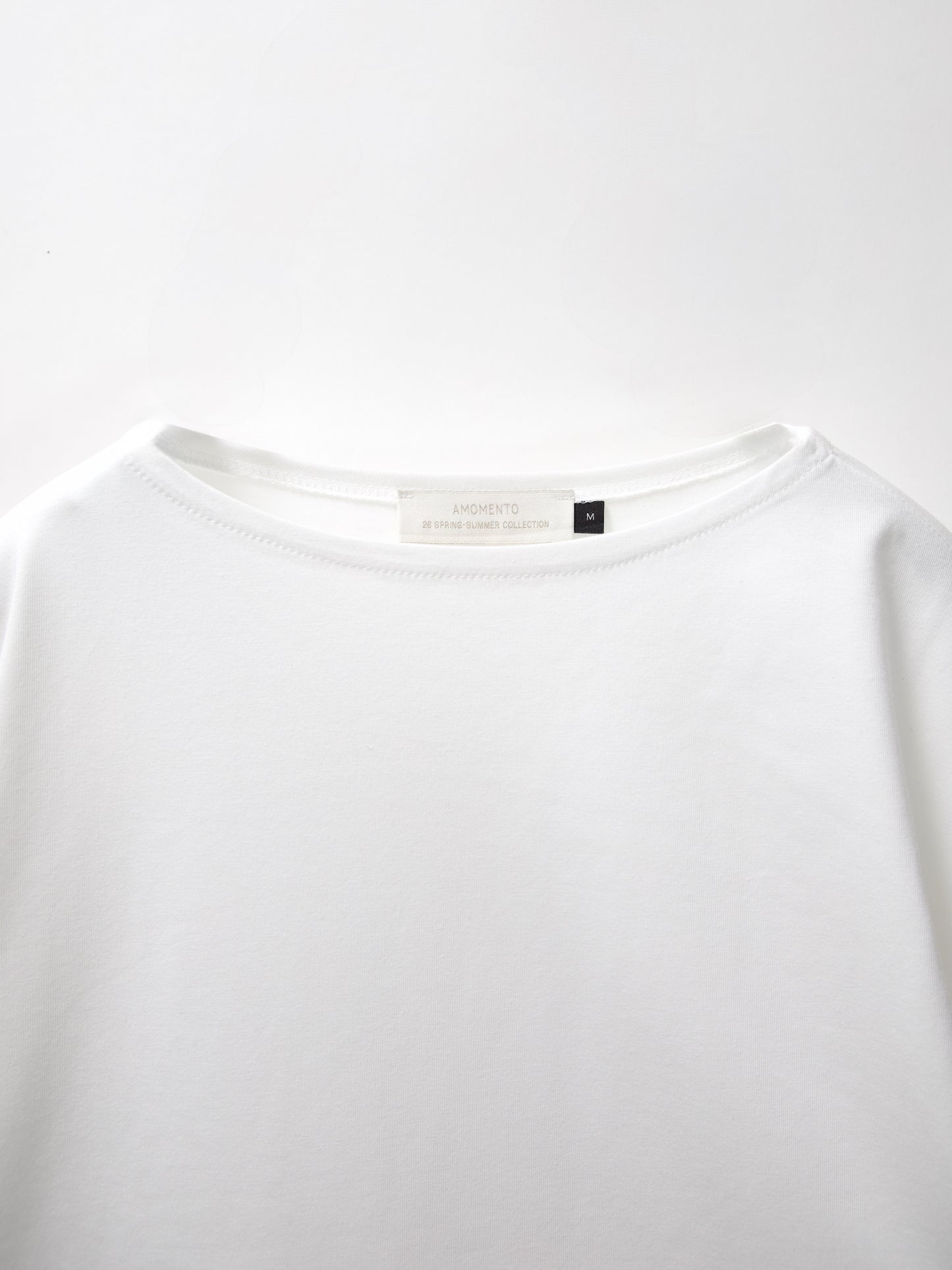 AMOMENTO　BOAT NECK T-SHIRT