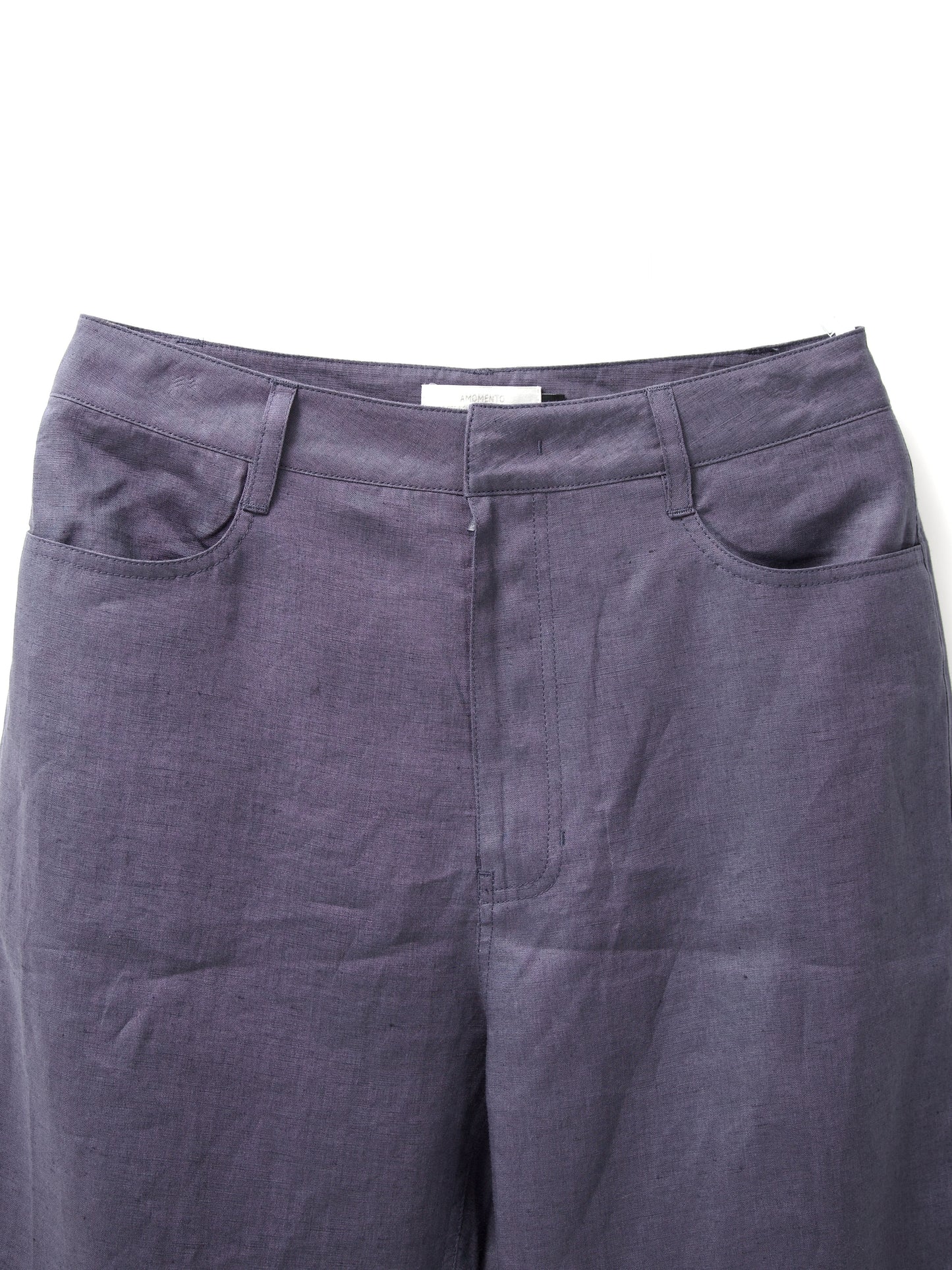 AMOMENTO　LINEN STRAIGHT PANTS