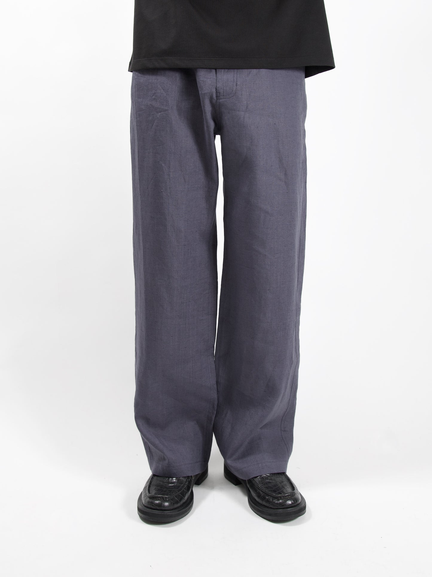 AMOMENTO　LINEN STRAIGHT PANTS