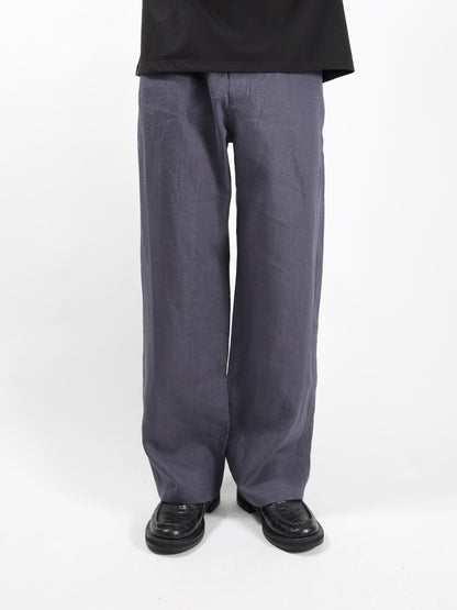 AMOMENTO　LINEN STRAIGHT PANTS