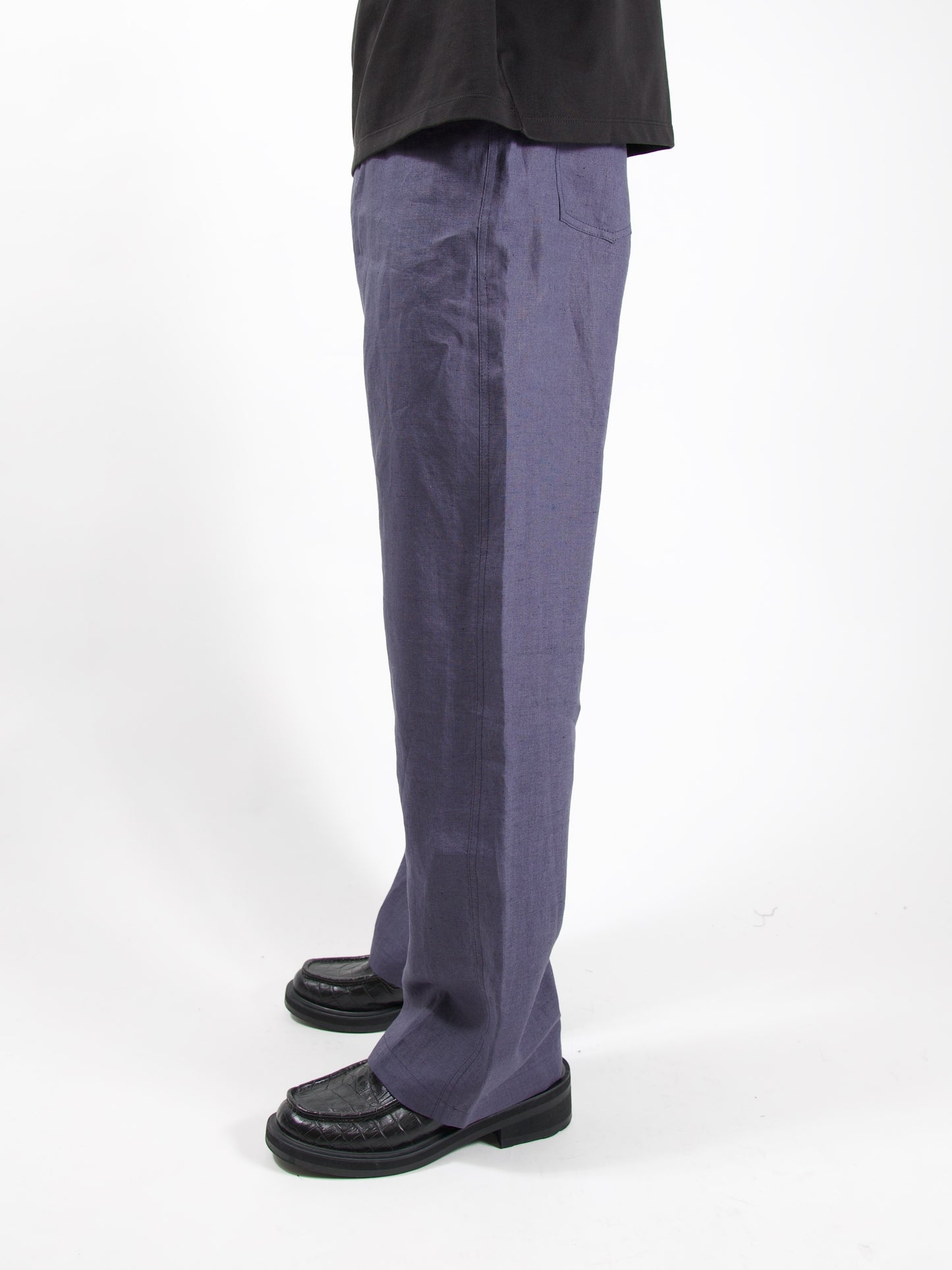 AMOMENTO　LINEN STRAIGHT PANTS
