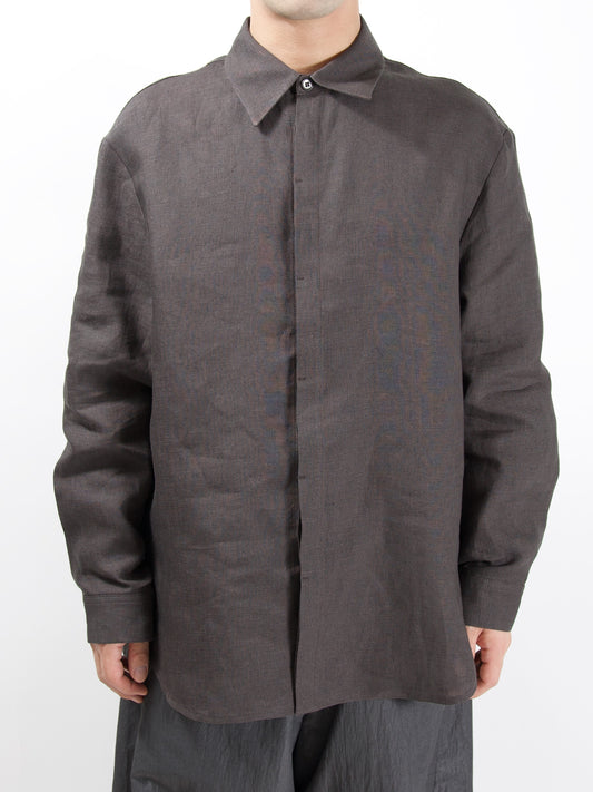 AMOMENTO　LINEN OVERSIZED SHIRT
