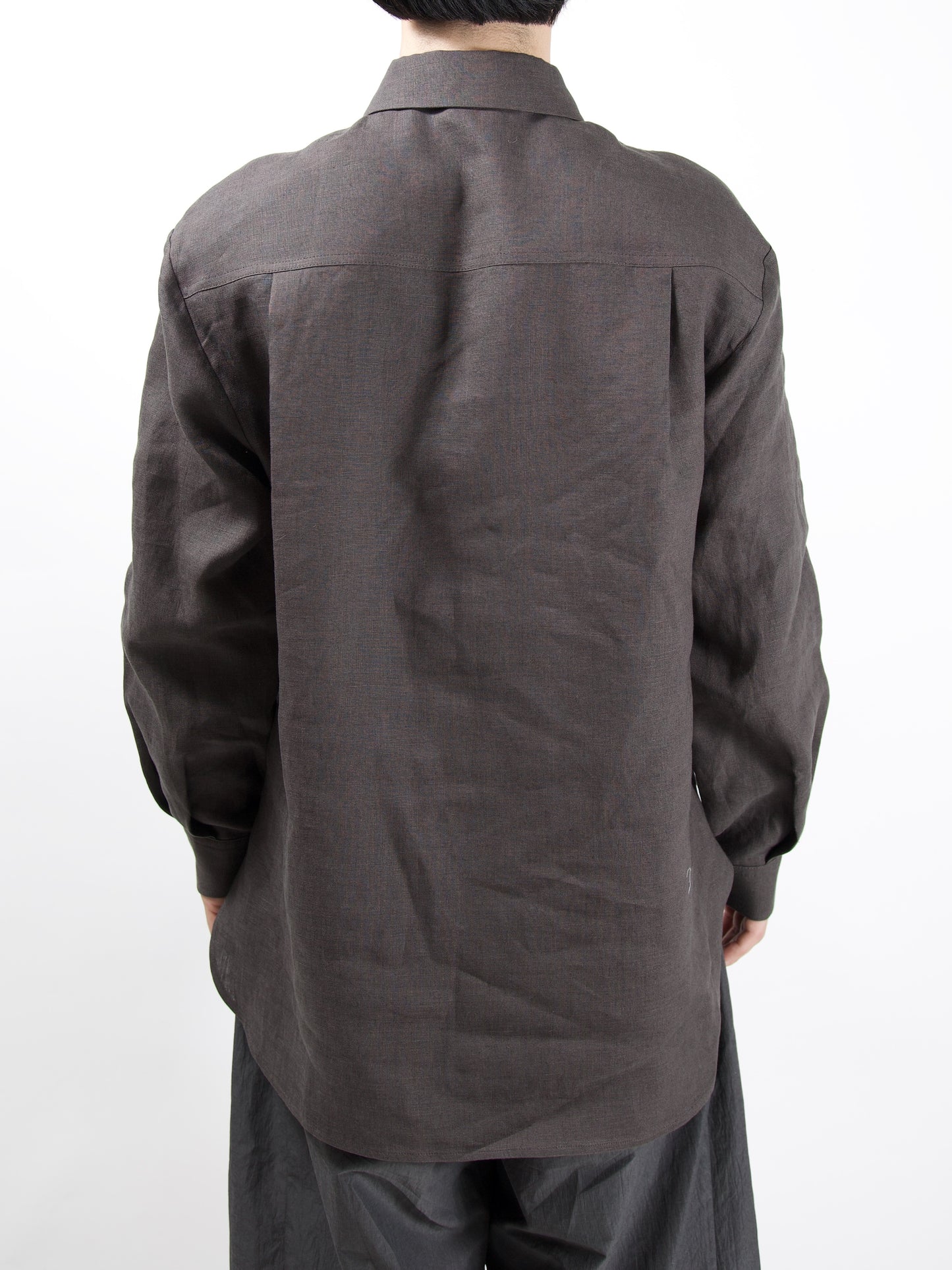 AMOMENTO　LINEN OVERSIZED SHIRT