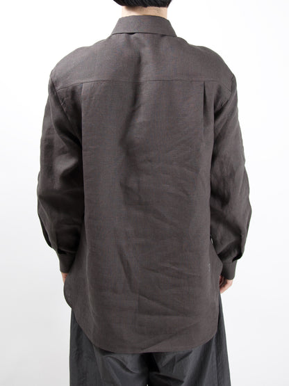 AMOMENTO　LINEN OVERSIZED SHIRT