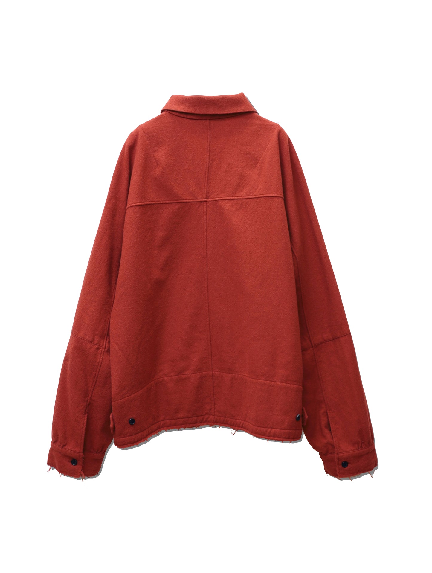 ANCELLM　SHRINK WOOL ZIP-UP SHIRT JACKET