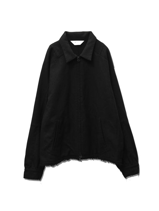 ANCELLM　SHRINK WOOL ZIP-UP SHIRT JACKET