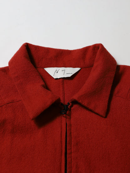 ANCELLM　SHRINK WOOL ZIP-UP SHIRT JACKET