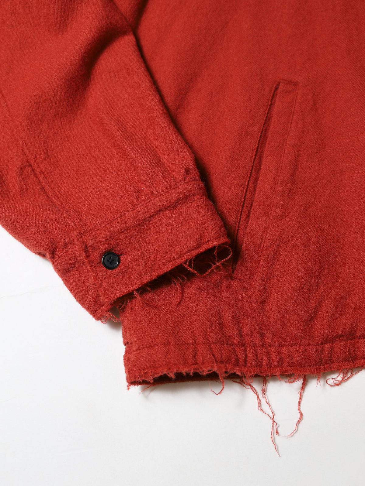 ANCELLM　SHRINK WOOL ZIP-UP SHIRT JACKET