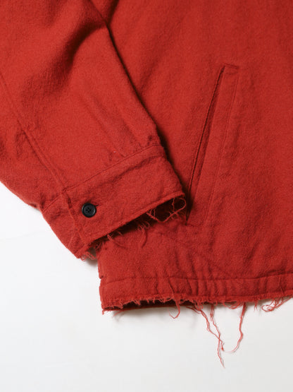 ANCELLM　SHRINK WOOL ZIP-UP SHIRT JACKET