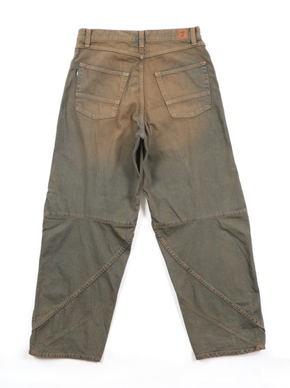 SWITCHING BAGGY DENIM PANTS