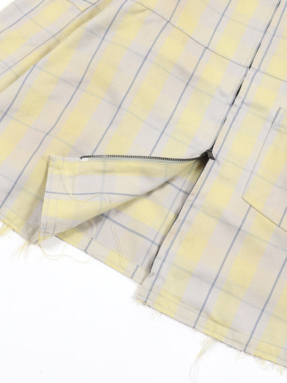 C/R CHECK SHORT ZIPUP SHIRT JACKET