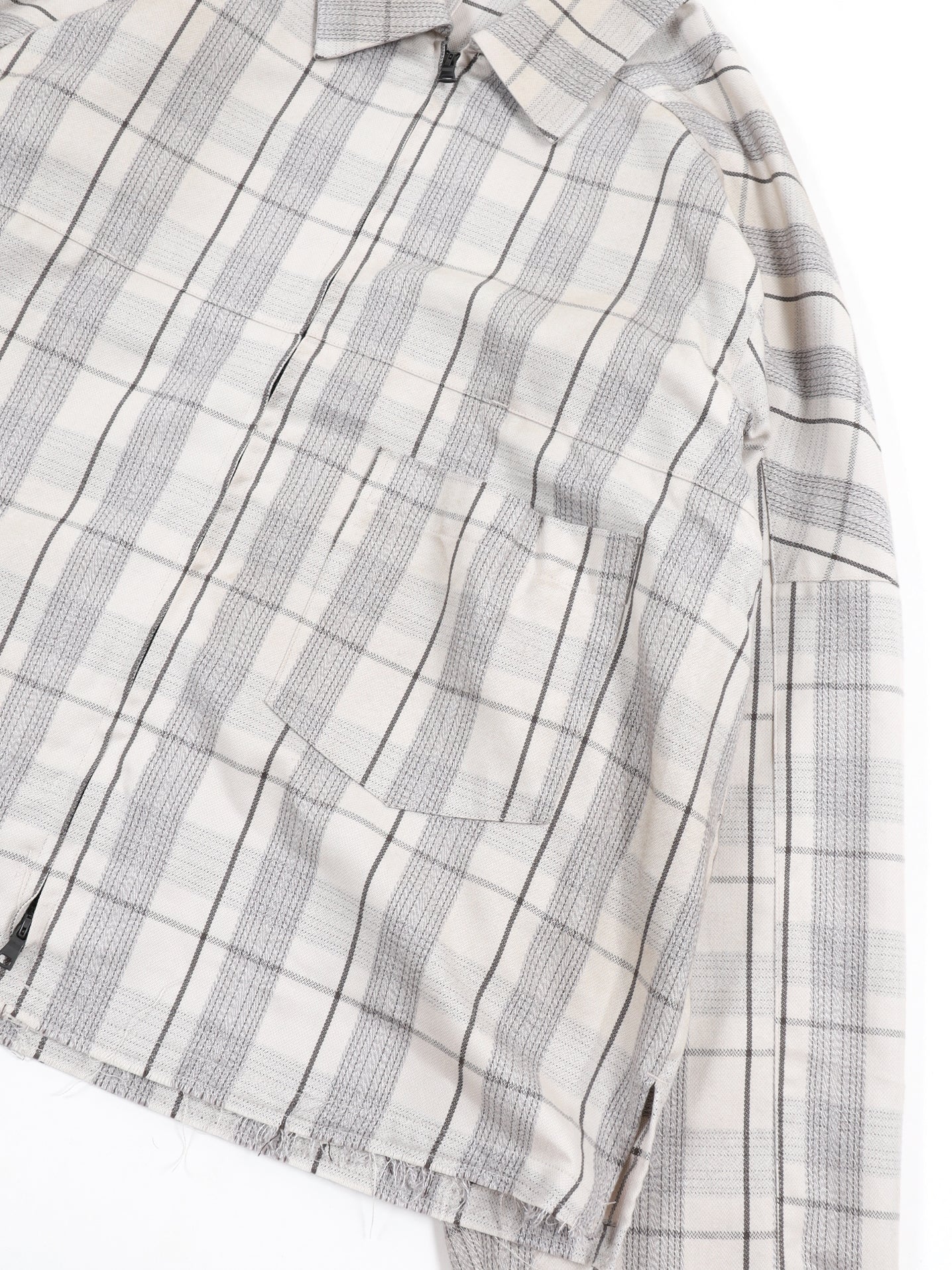 C/R CHECK SHORT ZIPUP SHIRT JACKET