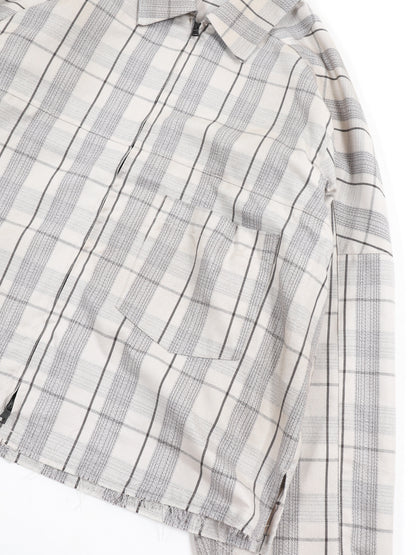 C/R CHECK SHORT ZIPUP SHIRT JACKET