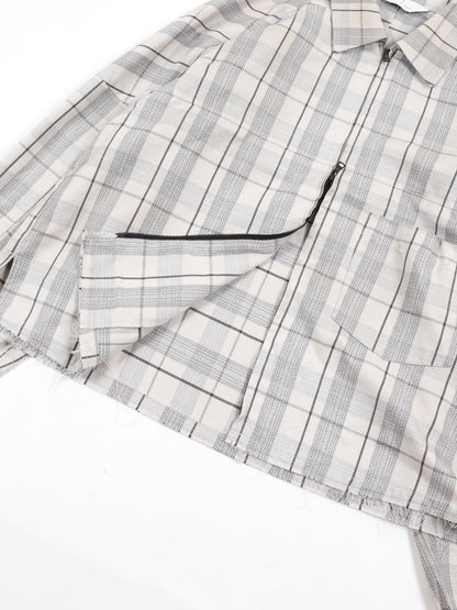 C/R CHECK SHORT ZIPUP SHIRT JACKET