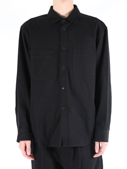 HARD WASHED COTTON SHIRT JACKET
