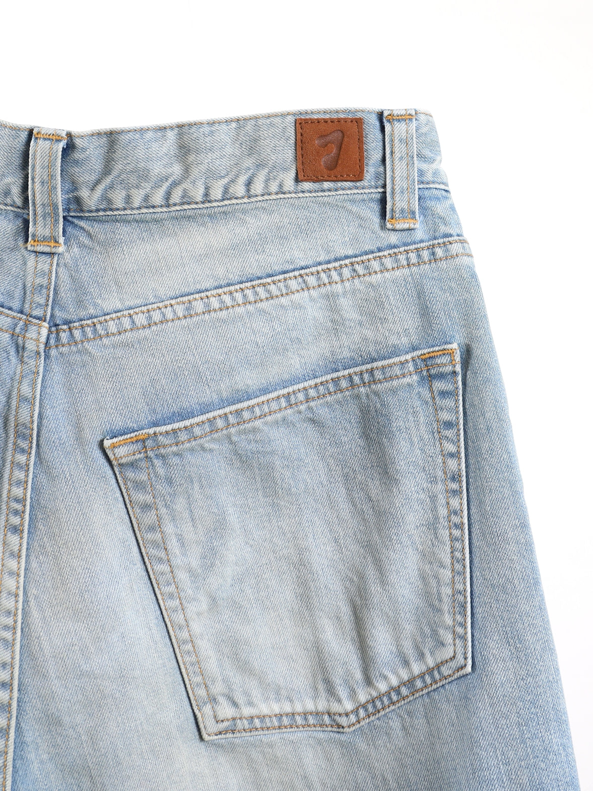 OVER WRAP DENIM PANTS