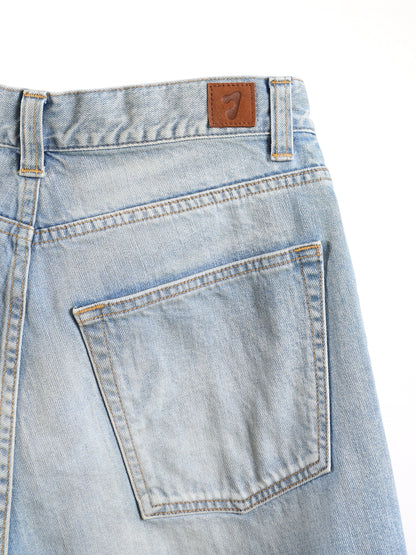 OVER WRAP DENIM PANTS