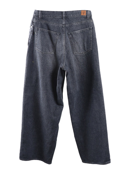 OVER WRAP DENIM PANTS