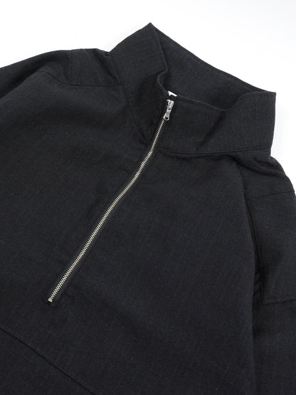 WOOL HALF ZIP PULL OVER SHIRT