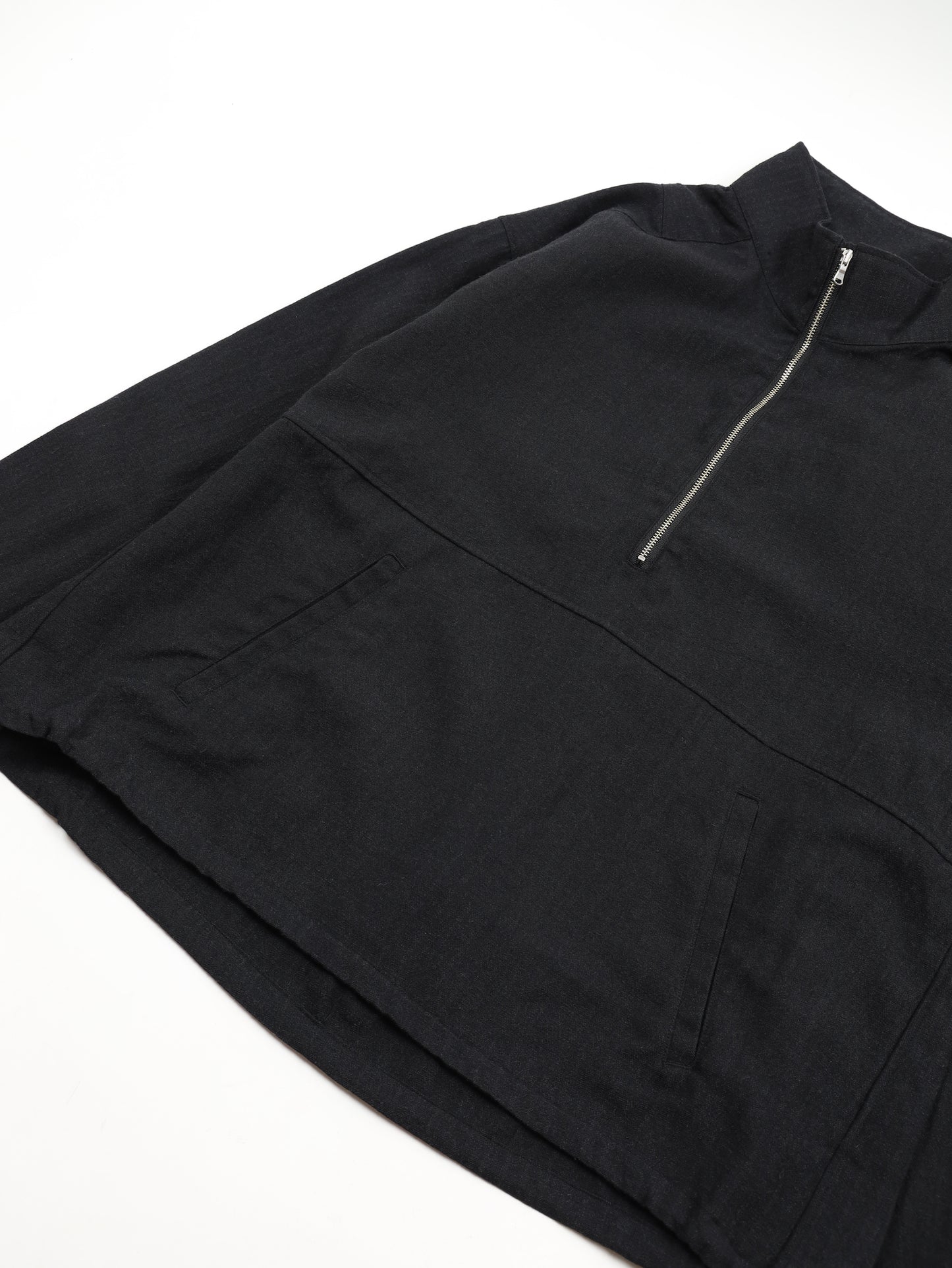 WOOL HALF ZIP PULL OVER SHIRT