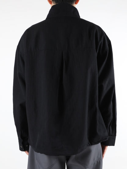 WOOL HALF ZIP PULL OVER SHIRT