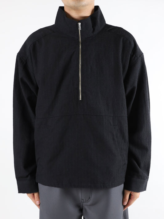 WOOL HALF ZIP PULL OVER SHIRT