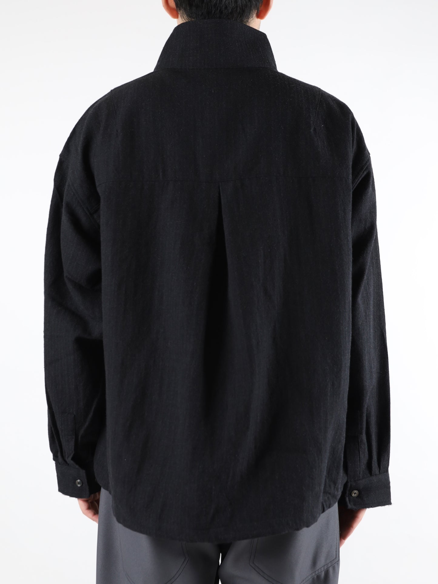 WOOL HALF ZIP PULL OVER SHIRT