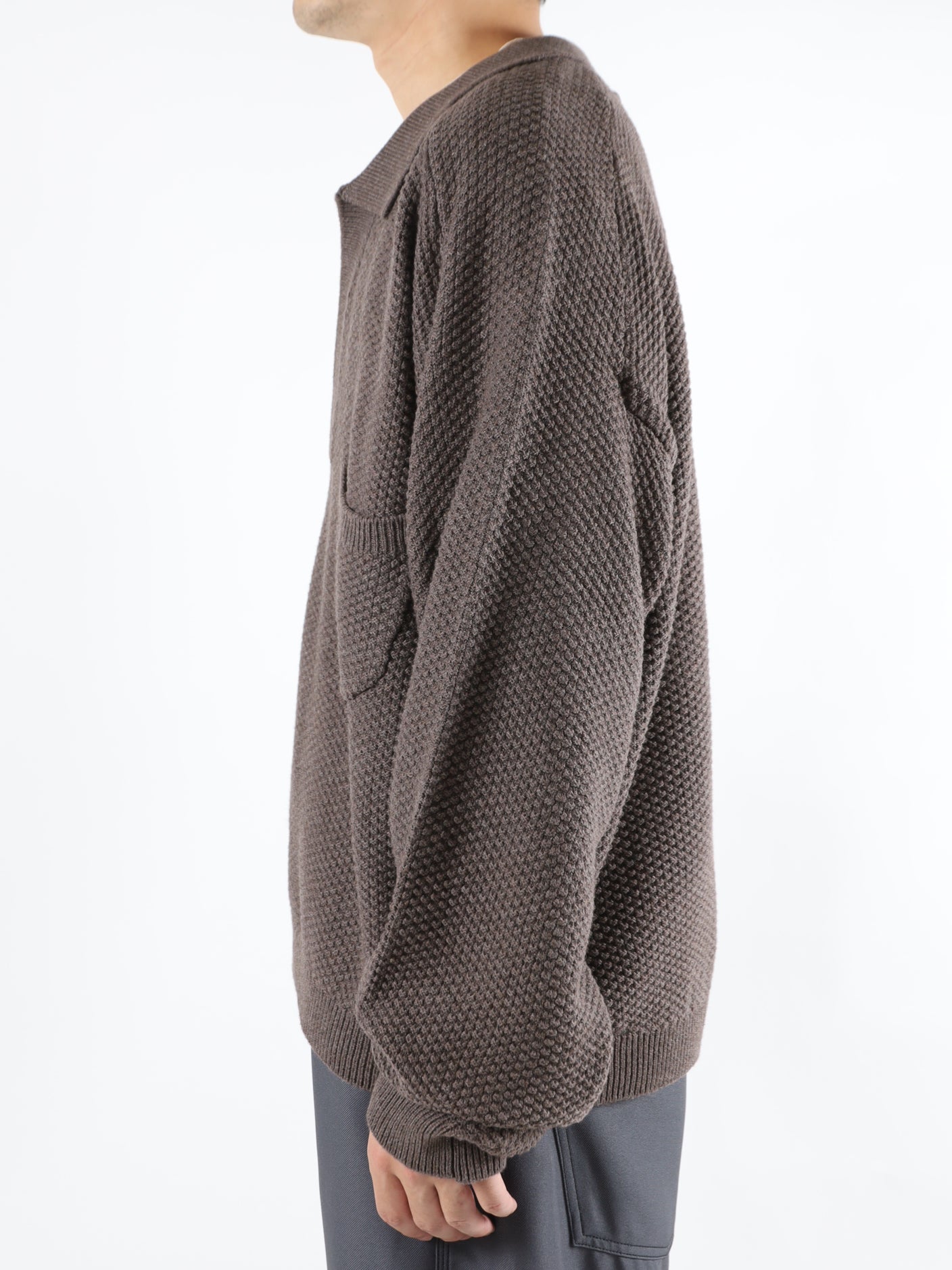 トップス NKNIT raccoon mix skipper KNIT NKNIT 24AW raccoon mix skipper KNIT