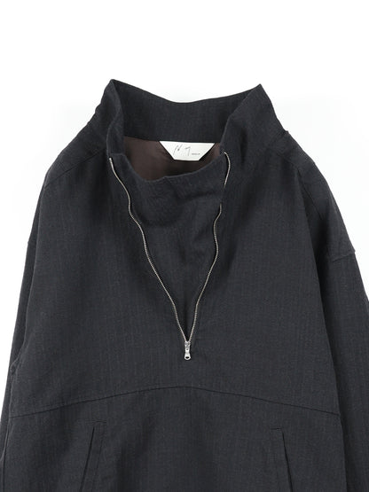 WOOL HALF ZIP PULL OVER SHIRT