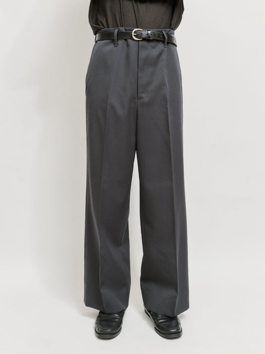 ANTHEM A　WOOL GABARDINE BELTLESS TROUSERS