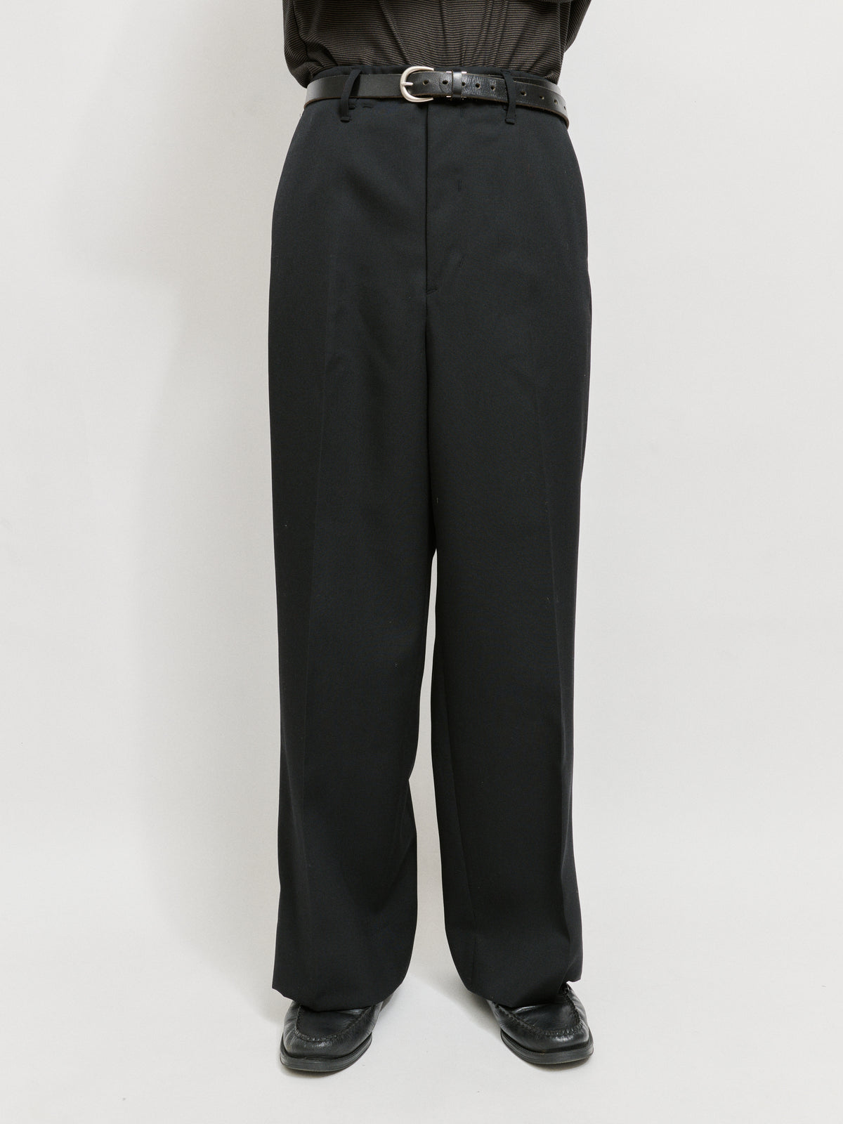 ANTHEM A　WOOL GABARDINE BELTLESS TROUSERS