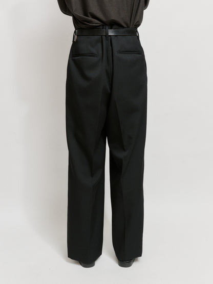 ANTHEM A　WOOL GABARDINE BELTLESS TROUSERS