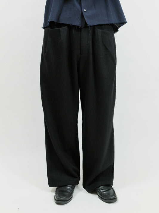 ANCELLM　WOOL CUT WIDE TUCK SLACKS