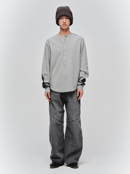 JIEDA　SWITCHING HENRY NECK L/S