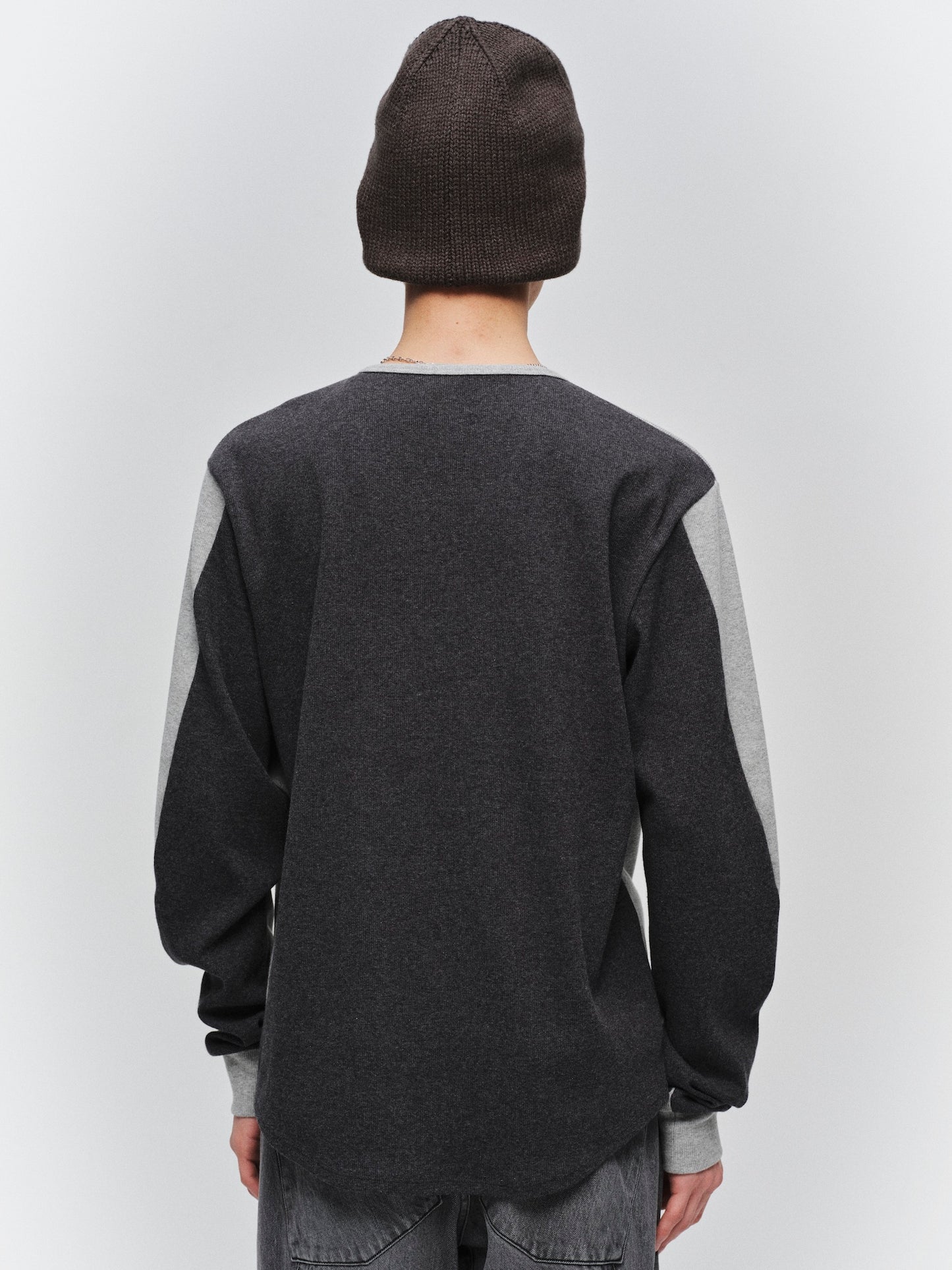 JIEDA　SWITCHING HENRY NECK L/S