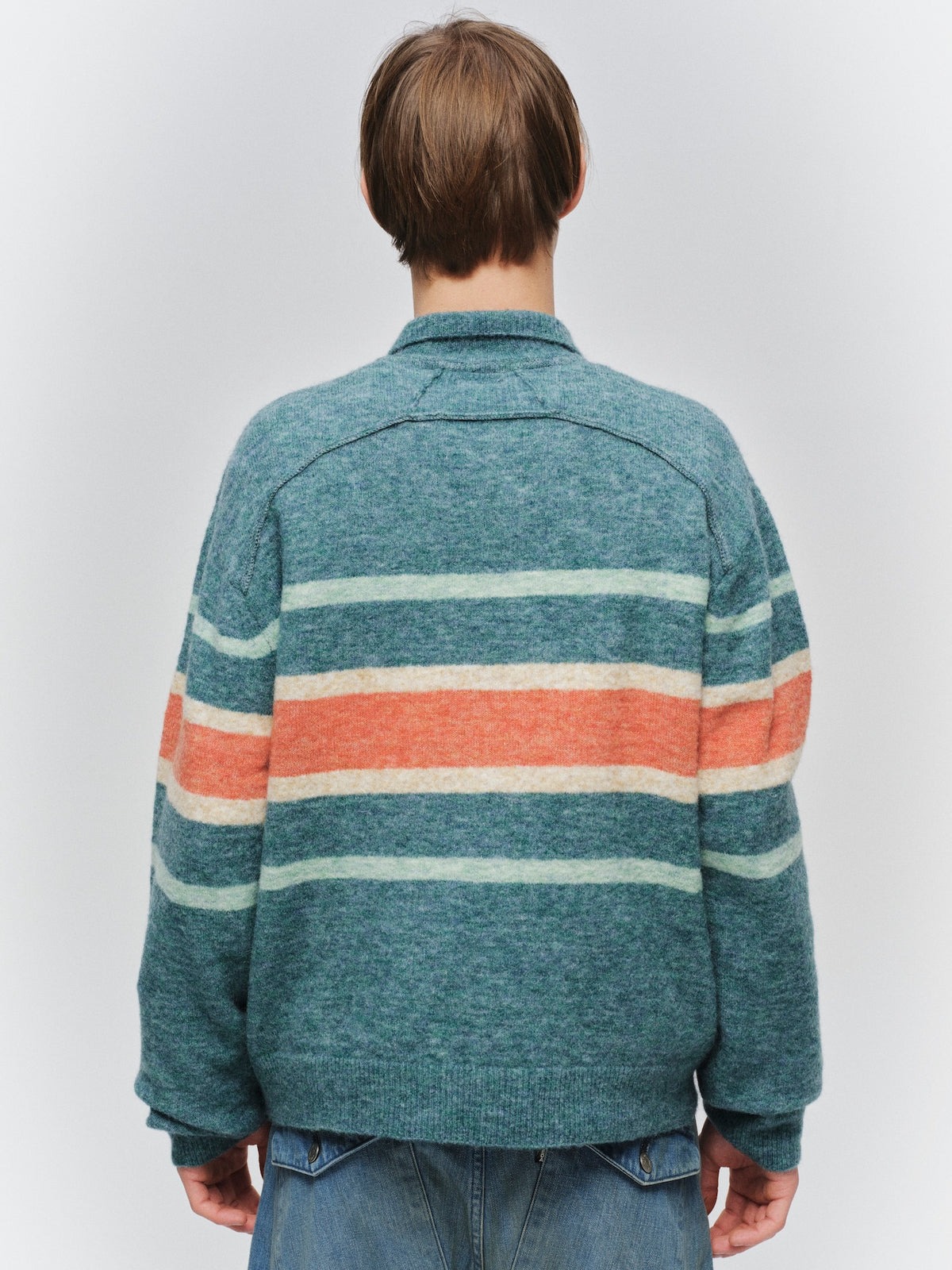 JIEDA　STRIPED KNIT POLO