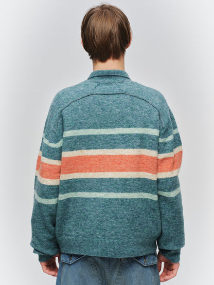 JIEDA　STRIPED KNIT POLO